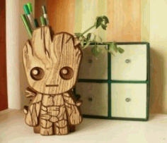 Groot Pencil Box Download For Laser Cut Free DXF File