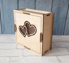 Wooden Wedding Photo Box Download For Laser Cut Free DXF File