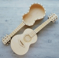 Guitar Shaped Wooden Box Download For Laser Cut Free DXF File