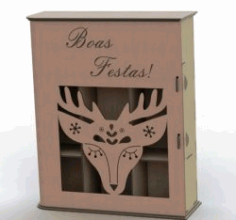 Reindeer Gift Box Download For Laser Cut Plasma Free DXF File