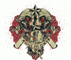 Blood And Roses Print File Free CDR Vectors Art