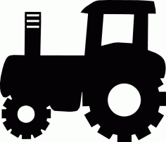 Black Tractor Free DXF File