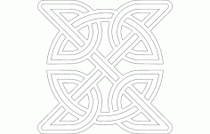 Celtic Knot Round Inside Square Free DXF File
