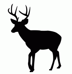 Silhouette Deer Free DXF File