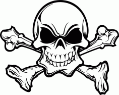 Skull Danger Free DXF File