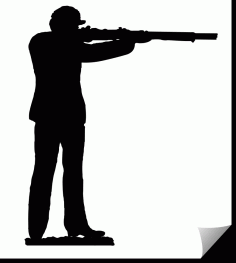Soldier With Rifle Firing Free DXF File