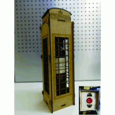 Laser Cut London Telephone Box Wine Holder Box Free DXF File