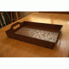 Laser Cut Plywood Serving Tray Free DXF File