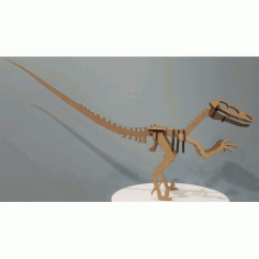 Laser Cut Raptor Dinosaur Velociraptor Free DXF File