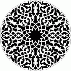 Arabic Circle For Laser Cut Free DXF File