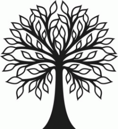 Tree Murals For Laser Cut Plasma Decal Free DXF File