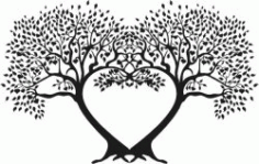 Tree To Carve Hearts For Print Or Laser Engraving Machines Free DXF File