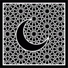 Moon With Squares Download For Laser Cut Free CDR Vectors Art