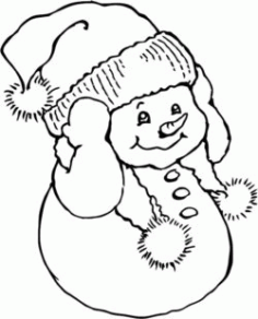 Snowman Boy For Laser Cut Plasma Free CDR Vectors Art