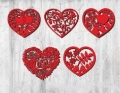 Valentine Heart For Laser Cut Free CDR Vectors Art