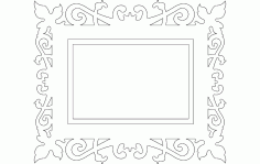 Quadro Trabalhado (frame) Free DXF File