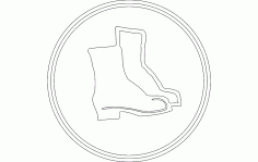 Safety Shoes Free DXF File