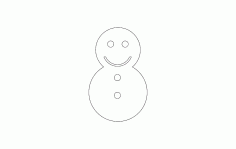 Snowman Icon Free DXF File