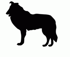 Collie Silhouette Free DXF File