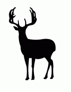 Deer Silhouette Black Free DXF File