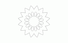 Flower Design Free DXF File
