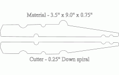 8 Inch Clothes Pin Free DXF File