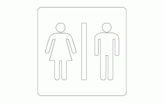 Bathroom Sign Free DXF File