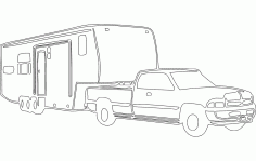 Camping Trailer Free DXF File