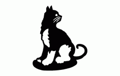 Cat Sitting Free DXF File