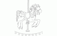 Horse Carousel Free DXF File