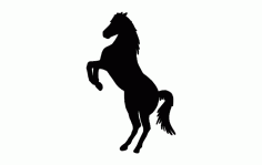 Horse Rearing Up Free DXF File