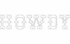 Howdy Letters Free DXF File
