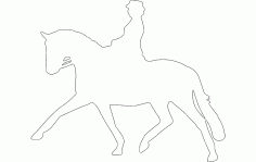Jockey Horse Walking Free DXF File