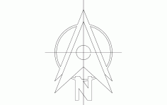North Arrow Symbol Free DXF File