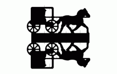 Horse Cart Free DXF File