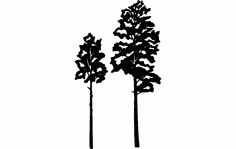 Aspen Tree Vector Silhouette Free DXF File