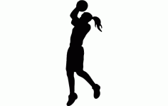 Basketball Silhouette Free DXF File