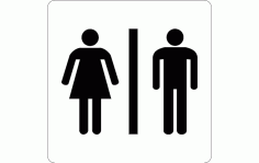 Bathroom Sign Ladies And Gents Free DXF File