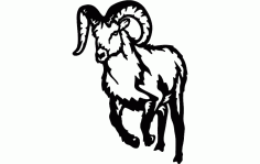Bighorn Mountain Goat Free DXF File
