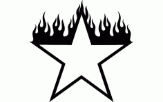 Burning Star Design Free DXF File