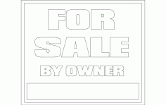 For Sale Sign Board Free DXF File