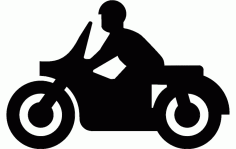 Motorcycle Silhouette Free DXF File