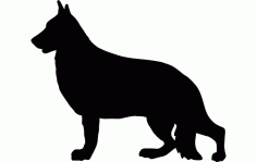 Silhouette German Shepherd Free DXF File