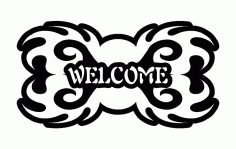 Welcome Design Free DXF File