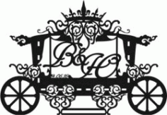 Frame Wagon Shaped Wedding Download For Laser Cut Cnc Free DXF File
