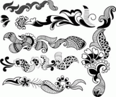 Indian Decorative Pattern Download For Laser Engraving Machines Free DXF File