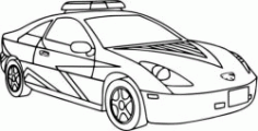 Special Police Vehicle Design Free DXF File