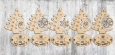 Tree Decorated For Day Download For Laser Free DXF File
