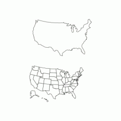 All 50 States Free DXF File