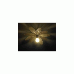 Flower Lamp Laser Cut Free DXF File